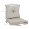 24x24 Inch Outdoor Deep Seat Cushion Set - Waterproof Fade-Resistant Patio Furniture Cushions with Removable Covers - 4 of 4