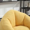 FURNIinspire Bedding Bean Bag Sofa Chair High Pressure Foam, Padded Foam Padding Compressed Bean Bag With Footrest, Yellow, 18.1"*17.7"*13" - 3 of 4