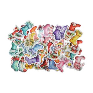 Unique Bargains Waterproof Nordic Christmas Stickers Colorful 1.57"-3.15" 50 Pcs - 1 of 4