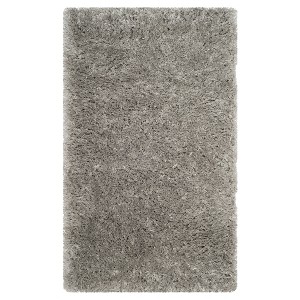 Silver Solid Loomed Area Rug - (4