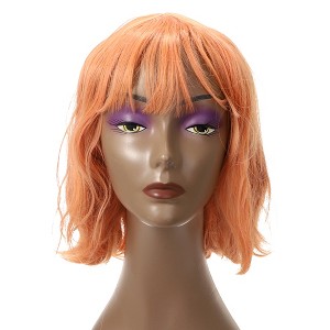 Unique Bargains Women Synthetic Fibre Curly Human Hair Wigs 14" with Wig Cap - 1 of 4
