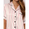 cheibear Women's 2 Packs Satin Nightwear with Shorts Lounge Polka Dots Pajama Set - 4 of 4