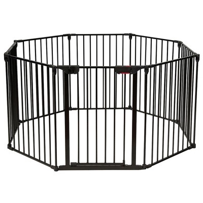 Costway 8 Panel Baby Safe Metal Gate Play Yard Barrier Pet Fence Adjustable