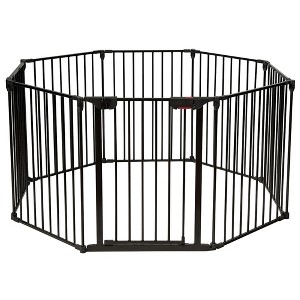 Costway 8 Panel Baby Safe Metal Gate Play Yard Barrier Pet Fence Adjustable - 1 of 4