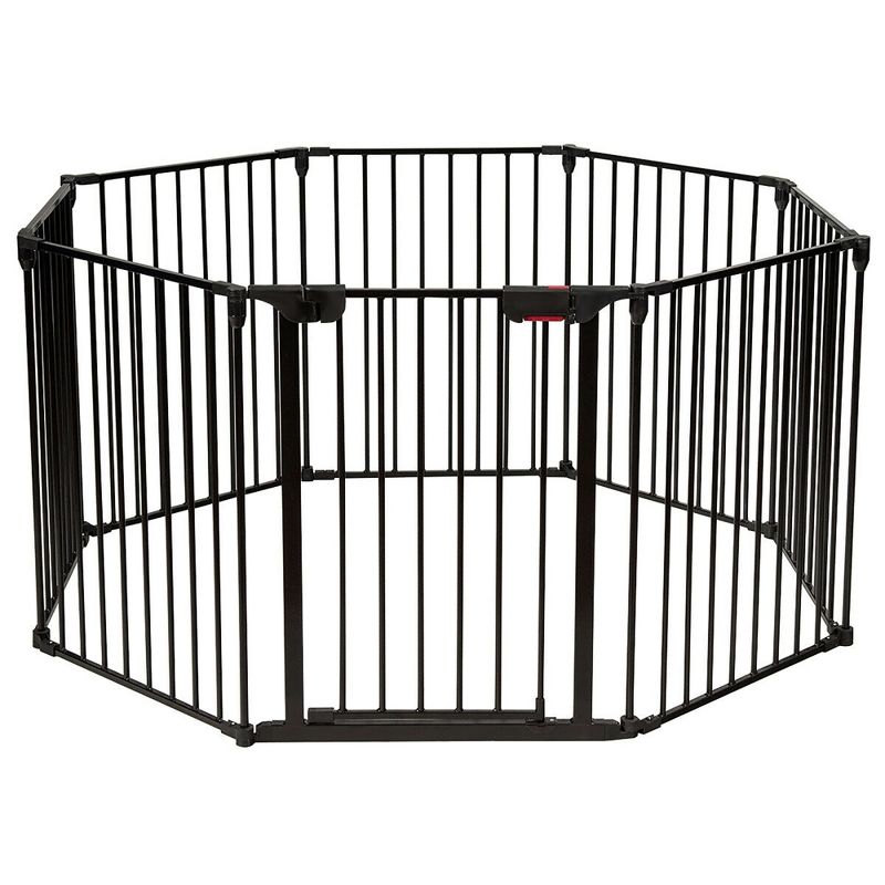 Costway 8 Panel Baby Safe Metal Gate Play Yard Barrier Pet Fence Adjustable, 1 of 11