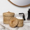Woven Bath Storage Canister Beige - Hearth & Hand™ with Magnolia - image 4 of 4