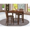 Cool Counter Height Dining Set - 5 Piece Table & Bar Stools - Modern Mahogany Finish - 2 of 4