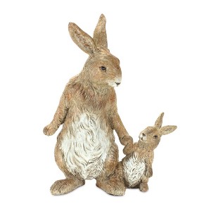 Melrose Stone Rabbit and Bunny Figurine (Set of 2) - 1 of 3