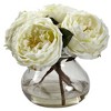Nearly Natural Fancy Rose with Vase, Pink - 3 of 4