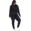 Women's Plus Size 2 Piece Velour Tracksuit Set - White Mark : Target