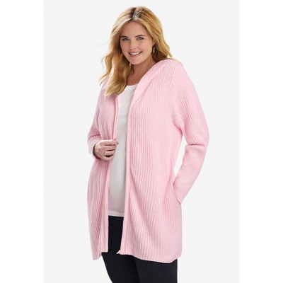 Woman Within Hoodie Shaker Cardigan