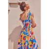 Womens Smocked Midi Dress Summer Ruffle A Line Long Flowy Dresses Cute Sleeveless Beach Sundress - 3 of 3