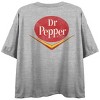 Dr Pepper It's Different I Like It Vintage Logo Crew Neck Short Sleeve Gray Heather Women's Crop Top - 2 of 4