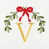 Linum Home Textiles Christmas MISTLETOE MONOGRAM - Embroidered Luxury 100% Turkish Cotton Hand Towels (Set of 2) - 3 of 3