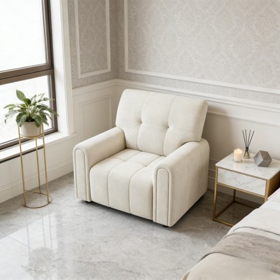 Swivel 361 Degree Barrel Chair/Mid Century Accent Chair Fabric Upholstered Armchair/Oversized Accent Chair Modern Upholstered Wide Reading Chair