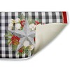 Stupell Industries Gingham & Floral Star Shape Printed Plush Bath Mat And Bath Rug, Design By Nicole Tamarin, 18"X30" - 2 of 4