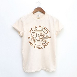 Simply Sage Market Women's Mesa Verde National Park Short Sleeve Garment Dyed Tee - 1 of 4