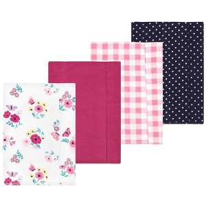 Luvable Friends Hudson Baby Flannel Burp Cloths 4pk Set - 1 of 2