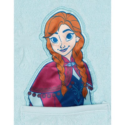 Disney Frozen Little Girls Loop Terry Cloth Hooded Swim Cover Up UPF 50+ Mint Blue 5-6 — фото 4