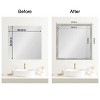 Amanti Art Mirror Makeover Bathroom Mirror Frame Border Kit - Fully Assembled Peel and Stick Frame - Mirror NOT Included - Dove Greywash Narrow Trim - 3 of 4