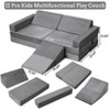 12-Piece Kids Play Couch Set, Soft Convertible Floor Sofa for Toddlers, Creative Play & Relaxation in Playroom, Bedroom, or Nursery - 2 of 4