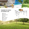 Costway 2PCS Folding Tables 8FT Height Adjustable Aluminum Picnic Table w/ Carrying Handle - image 4 of 4