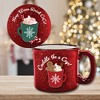 Courtside Market Gingerbread & Peppermint Cozy 15 oz Artisan Ceramic Mug & Coaster Set - 2 of 2