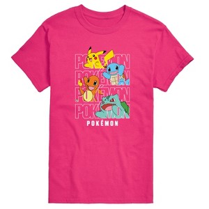 Men's - Pokémon - Stacked Logo Pikachu And Friends Short Sleeve Graphic T-Shirt - 1 of 4