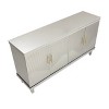 TIRAMISUBEST 59.84" Wide 4-Door Storage Cabinet with Wheels - Champagne Finish Mobile File Organizer for Home & Office - 2 of 4