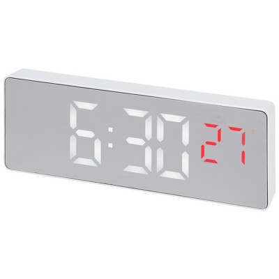 Unique Bargains Plastic Digital Corded Adjustable Accurate Dimmable Electric Alarm Clock 6.3 x 2.4 x 1 inch