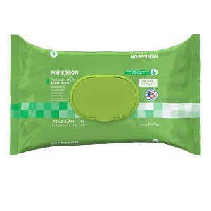 McKesson Flushable* Wet Wipes - Aloe & Vitamin E Formula, Gentle on Skin, Plant-Based Adult Cleansing Wipes - Scented - 1 of 4