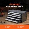 VEVOR Drill Bit Dispenser Cabinet, Five-Drawer Drill Bit Organizer Cabinet for #1 to #60 Steel Drill Dispenser Organizer Cabinet with Labels, Black - 3 of 4