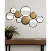 HomeRoots 37" Gold Metal And Mirrored Glass Wall Decor Accent Mirror - 2 of 4