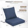 Aoodor Outdoor Deep Seat Cushion Set, Waterproof Patio Furniture Cushions with Adjustable Straps & Removable Cover - 3 of 4