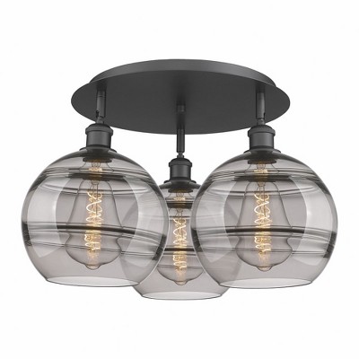 Rochester - 3 Light Flush Mount In Industrial Style-12.63 Inches Tall and 21.75 Inches Wide