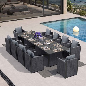 PURPLE LEAF Patio Dining Furniture Set Modern Outdoor Furniture Set Aluminum Dining Table and Chairs - 1 of 4