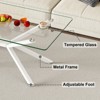 ALEXOUN 39.37Inch Rectangular Tempered Glass Coffee Table,with Metal Legs, Easy to Clean & Sturdy 220 lbs Capacity,for Living Room,Office - 4 of 4