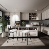 Height Bar Stools Set of 4, Upholstered Counter Height Bar Chair with Round Seat, Modern Barstools with Back and Metal Footrest - 2 of 4