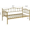 GAOMON Twin Daybed Frame, Metal Platform Sofa Bed with Stylish Headboard, Heavy Duty Steel Slat Support, No Box Spring Needed - 4 of 4