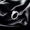 Slickblue Simple Round Solitaire Engagement Ring with Rhodium Finish, Clear Cubic Zirconia, Sizes 5-10 - 2 of 4