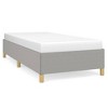 vidaXL Twin XL Bed Frame in Light Gray Fabric with Supportive Legs and Plywood Slats, Easy Assembly Required - 3 of 4
