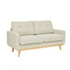 67.7" Wide Mid-Century Modern Upholstered Tufted Loveseat Sofa With Wooden Legs - 3 of 4