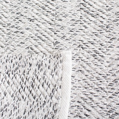 Gray Hand-Tufted Cotton Synthetic Rectangular Rug 3' x 5'