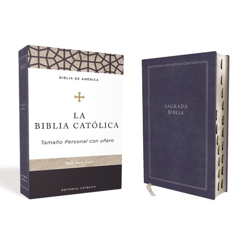 Biblia Catolica Tamano Personal Tapa Dura Azul Con Indice Comfort Print By Editorial Catolica La Casa De La Biblia hardcover Target