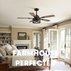 Siljoy 52-in Farmhouse Cage Black Ceiling Fan and Dual Color Blades Ceiling Fan With Lights - Remote Included - 4 of 4