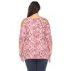 Plus Size Snake Print Cold Shoulder Tunic - 3 of 4