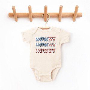 The Juniper Shop Howdy Flag Stacked Baby Bodysuit - 1 of 2