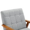 CAVINAS Accent Chairs (set of 2) with Side Table, Mid Century Modern Armchairs, Wood and Fabric Side Chair, Lounge Reading Chair for Living Room - 4 of 4