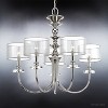 Urban Ambiance Luxury Cosmopolitan Chandelier,  25-1/8" x 28",  Polished Nickel Finish, UHP2921 - 3 of 4