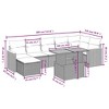 vidaXL Garden Sofa Set Grey and Dark grey - 3 of 4